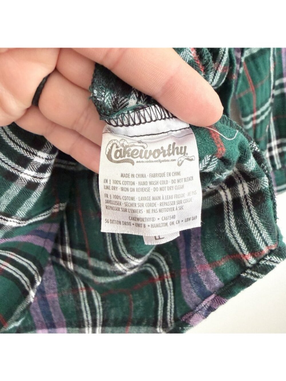 Disney Cakeworthy Haunted Mansion Green Plaid Shirt Button Down Size Small - Picture 4 of 6